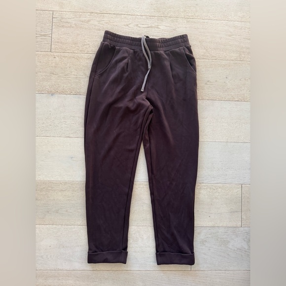 Varley DoubleSoft The Rolled Cuffed Pant 28.5 in Coffee Bean Large - Picture 5 of 10